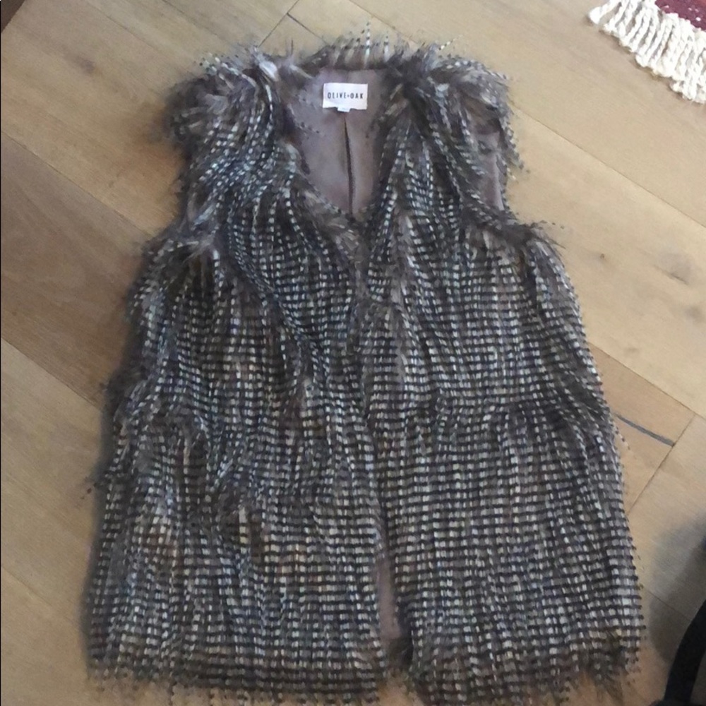 Olive + Oak faux fur vest